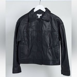NWOT Topshop Boutique Real Sheepskin Leather Jacket
